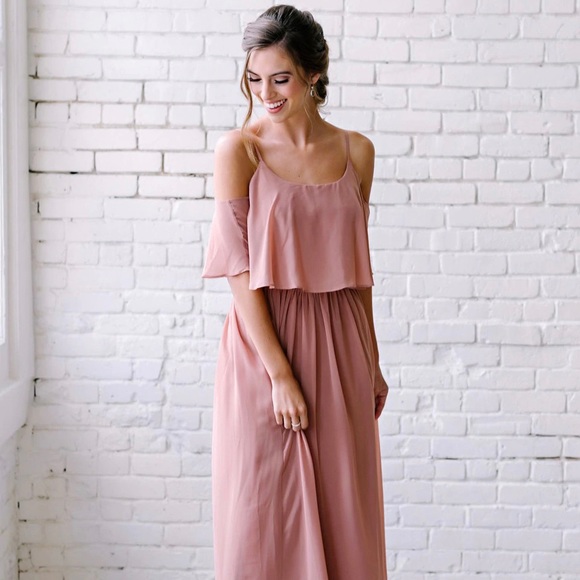 layla bridesmaid dress Portia and Scarlett PS22358 Long One Shoulder Fitted Prom Dress main image 1